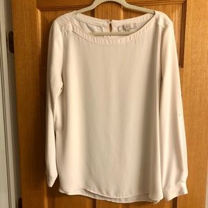 Loft Cream top with button details